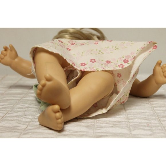 American Girl Bitty Baby Doll Light Blonde Blue Eyed 15" Floral Dress - Picture 7 of 12